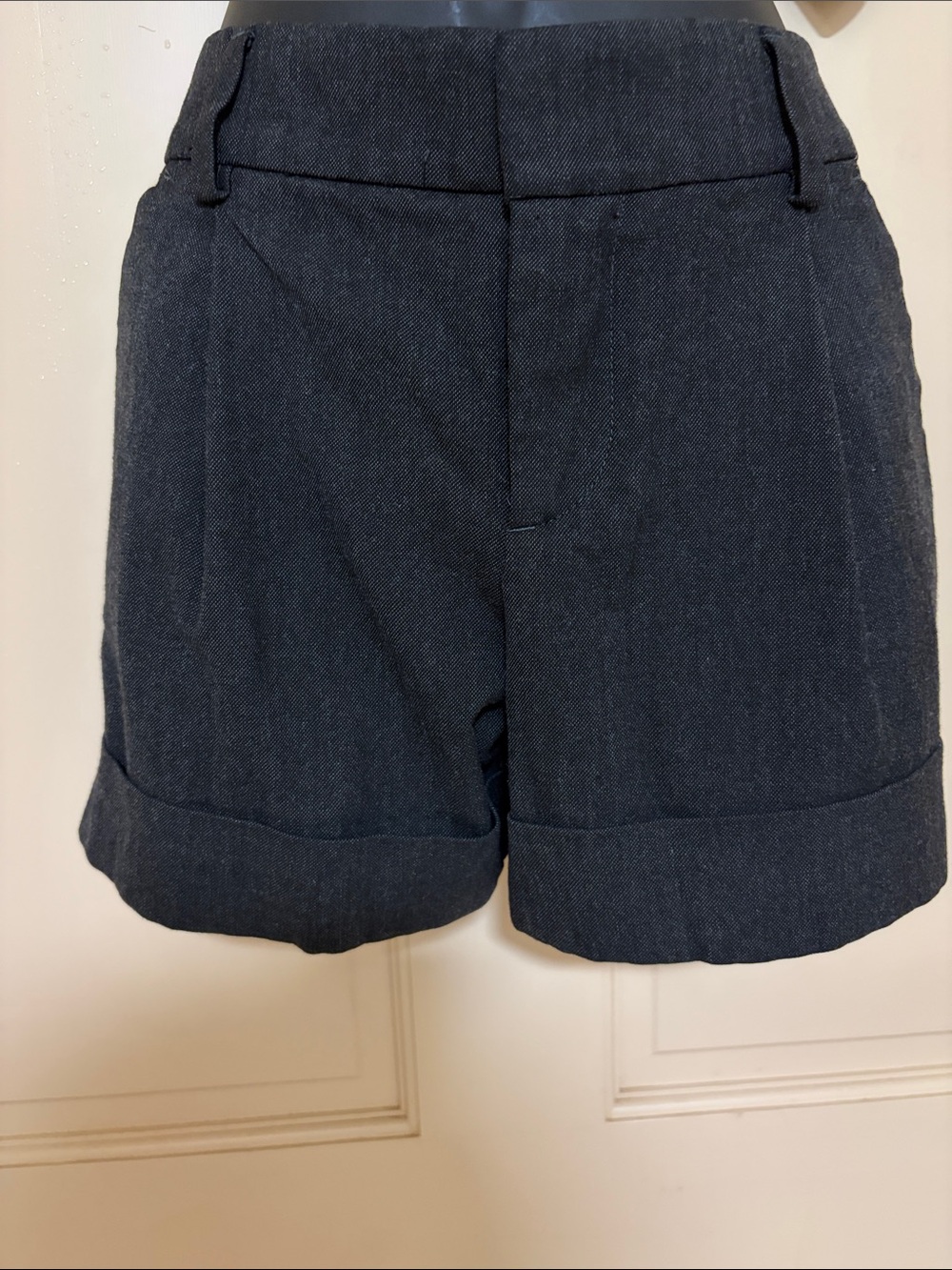 GAP Women's Dark Charcoal Cuffed Tailored Shorts